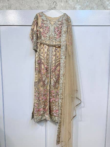 New wedding dress long maxi and gharara with havey dupatta for sale 0