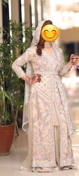 New wedding dress long maxi and gharara with havey dupatta for sale 3