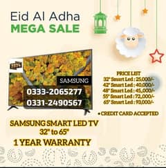 EID offer 24" To 65" Inch Smart Led tv Discount Prices