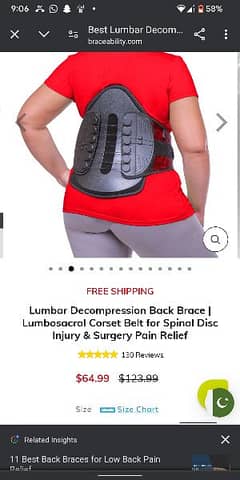 Decompression back brace