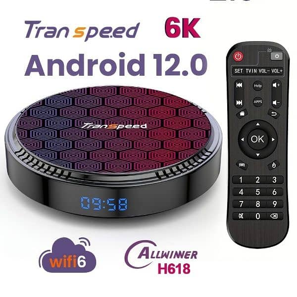 Transpeed 4gb 64gb Android 12 TV Box Dual Wifi BT5.0 H618 0