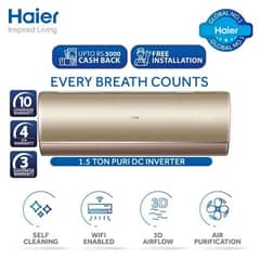 Haier Split Ac (Puri Inverter Series) 1.5 Ton DC Inverter