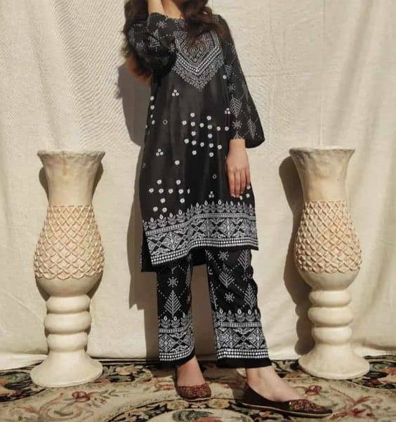 Chunnri Style Linen 2pc/price::1200/online work 0