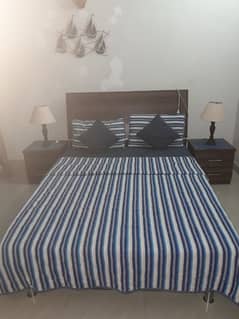 Queen size bed room set with study table
