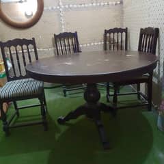4 Chairs Wooden Dinning Table | For Sale