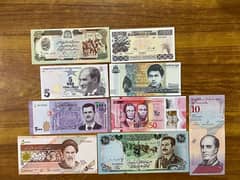 lot of 9 different countries banknotes available for sale !!