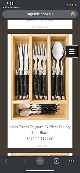 Cutlery set imported 25 pieces Louis Thiers 8