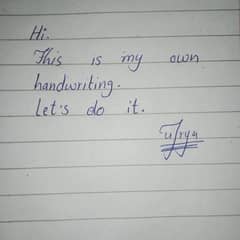 Handwriting job