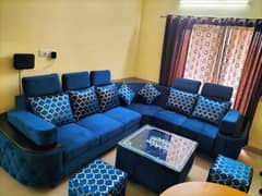 Big size L shaped sofa with tables what's up numbr O3233O9838O