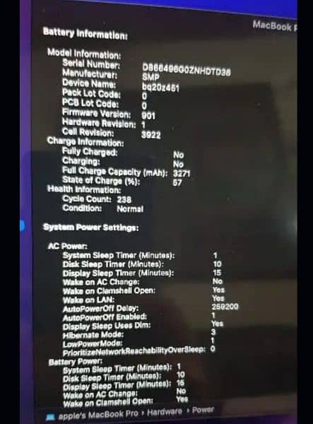 Macbook Pro Core i7 With Touch Bar Condition 9/10 9