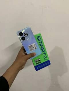 Infinix smart 8 pro with 10 month warranty contact no. 03457055290