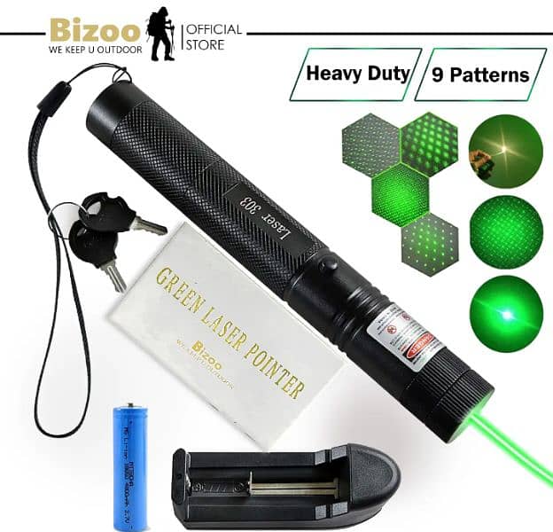 Laser Pointer Pen Green Light, Presentation Tool with 2