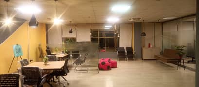 3500 square feet furnish office for rent in johar town very hot location for software house call center company office