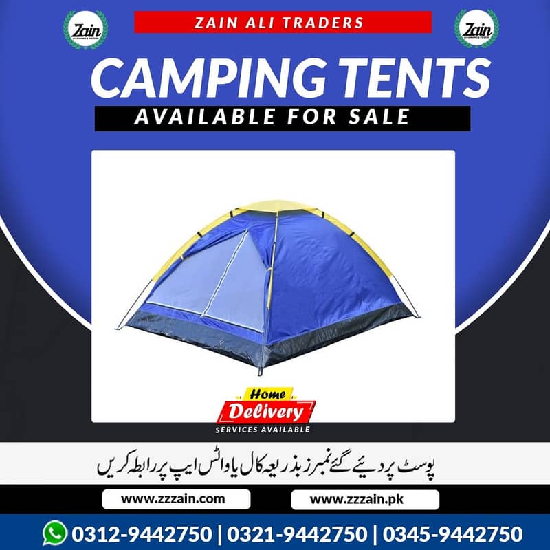 Camping tents and sleeping bags available 03129442750 Zain Ali Trader 0