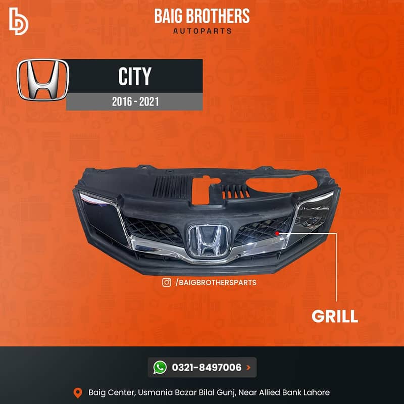 City Civic Haval MG HS Kia Stonic Hyundai Drl Light Bonet Grill Cover 13