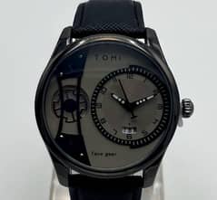 Mens stainless steel analogue watch
