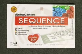 SEQUENCE STRATEGY BOARD GAME LAMINATED BOARD (NEW)