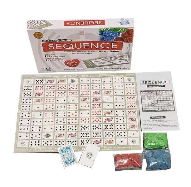 SEQUENCE STRATEGY BOARD GAME LAMINATED BOARD (NEW) 1