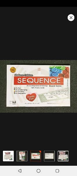 SEQUENCE STRATEGY BOARD GAME LAMINATED BOARD (NEW) 3