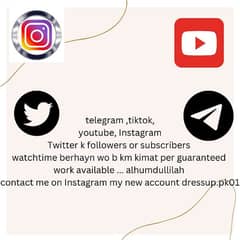 i provide followers subscribeers guaranted and watch time