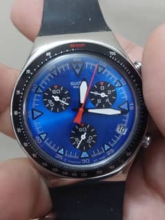 Swatch irony v8, swiss chronograph watch