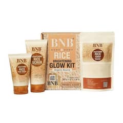 BNB 3 in 1 Rice Extract & Glow Kit ~ Rice Face Wash + Rice Scrub + . . .