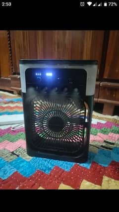Portable Fan USB Electric Fan LED Night Light Water Mist