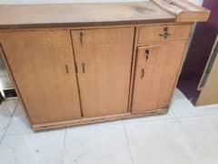 Iron Stand with cabinet (Wooden)