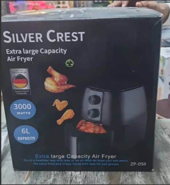 Germany Silver Crest Air Fryer - 6.0 Ltr Capacity with Rapid Air 2