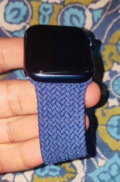 Apple Watch 6, 44mm, Blue Sports Loop Band 1