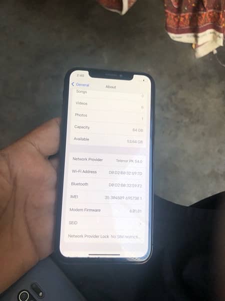 iPhone X non pta 8