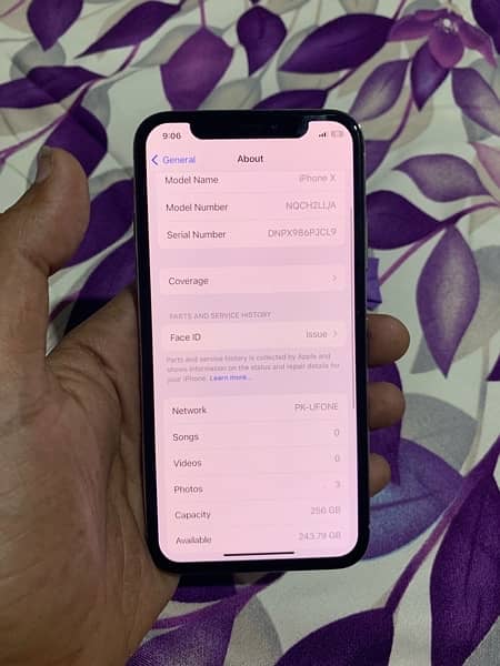 iPhone X 256gb non PTA Face ID failed 1