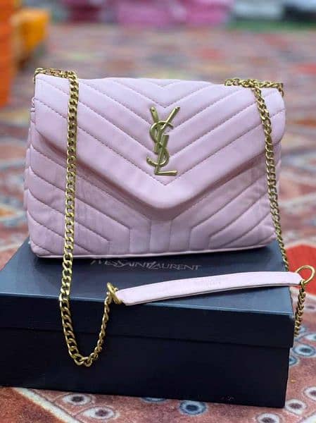 YSL Crossbody Bag with light pink colur with soft stuff 0