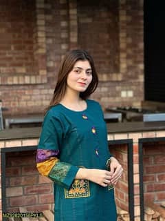 2 piece Women stitched Cotton Lawn Emborided shirt and Trouser