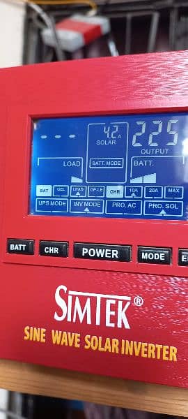 Simtek Hybrid Solar Inverter 1500va  pure sine wave  03132946085 0