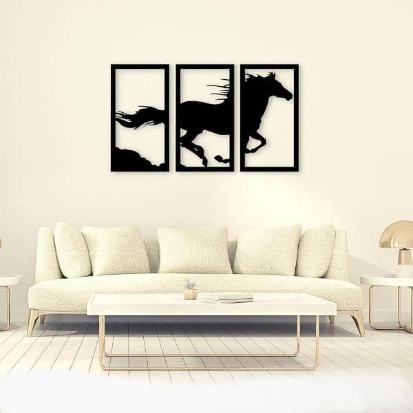 THREE PANEL HORSE FRAME+WALL DECOR (FREE DELIVERY) 1