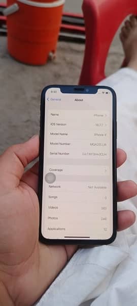 IPhone X black colour with box cable 64 Gb battery change 5