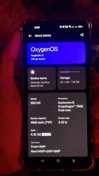 OnePlus CE 5G 8/128gb PTA APPROVED 0