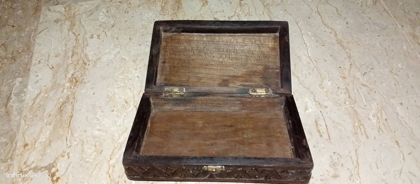 Antique Wooden Jewelry Box Rare piece 3