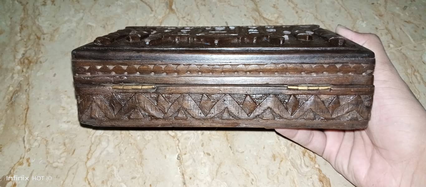 Antique Wooden Jewelry Box Rare piece 4
