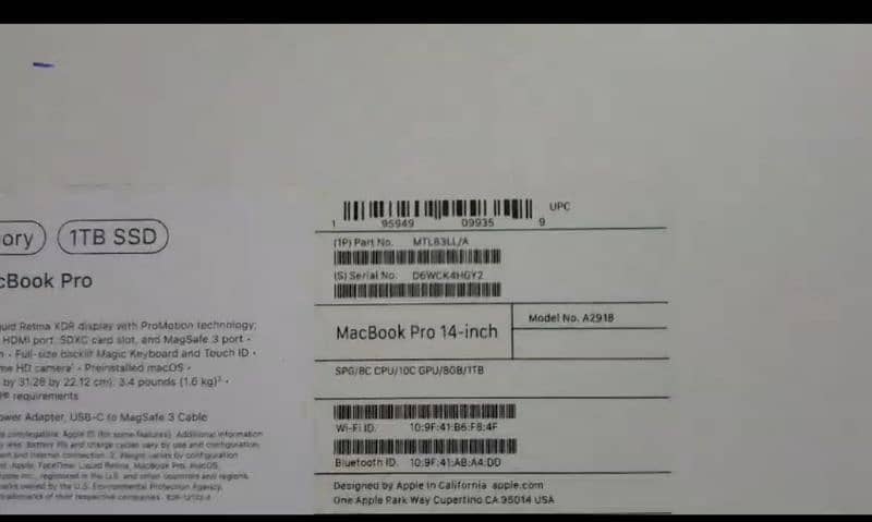 Apple Macbook Pro 14 (MTL83) 1