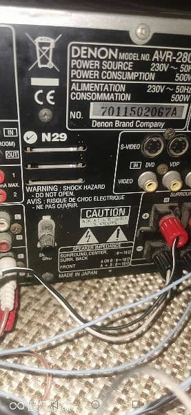 denon avr 2807 power full amplifier 220 volt made in Japan 3