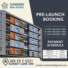 Dha Pre - Launch Booking | 1750 Sqft 3 Bed DD | Attach Bath | Basement Car Parking | Lobby | Reception | Lift | Modern Fitting & Fixture | Both Side Entrances Of Building | Flexible Payment Time | Most Prime Location |
