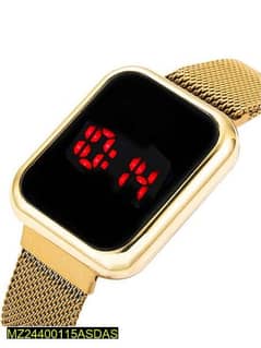 digital watch with magnetic strap
