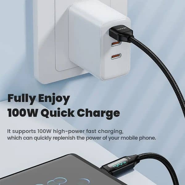 Toocki 100W USB Type C Cable  XiaSuper Charge Fast Charging USB to C 5