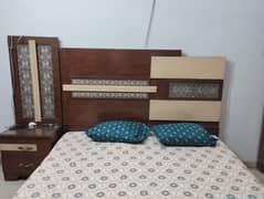Lasani king size bed with 4 door almari
