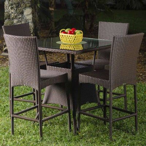 Outdoor indoor Rattan garden, dining, caffe, restaurants, ballconi set 5