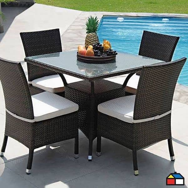 Outdoor indoor Rattan garden, dining, caffe, restaurants, ballconi set 6