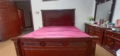 King Size Bed with side table & dressing table& Coffee Tables
