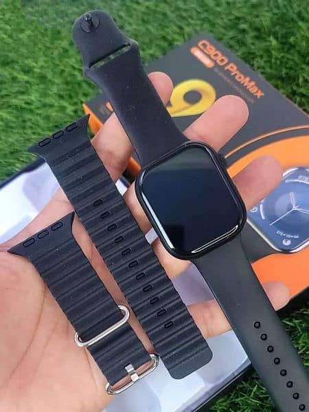 C900 Pro Max Smart Watch with 2 Straps, Palm Sensor and Active Calling 1